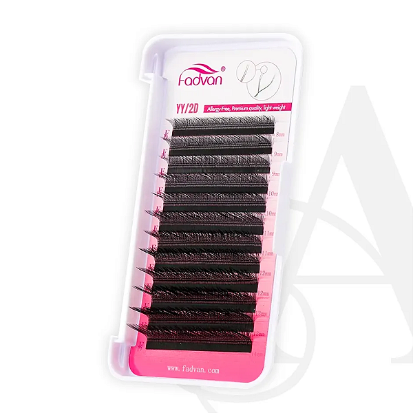Cílios Extensão YY 0.07D 12mm Mix Fadvan