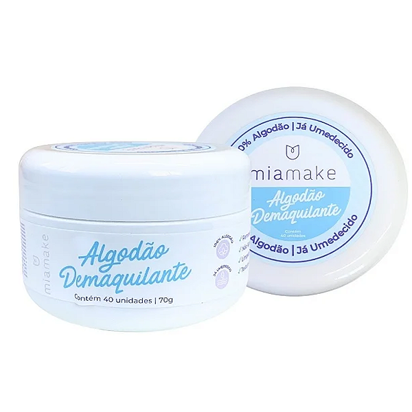 Algodão Demaquilante 40uni 70g MiaMake