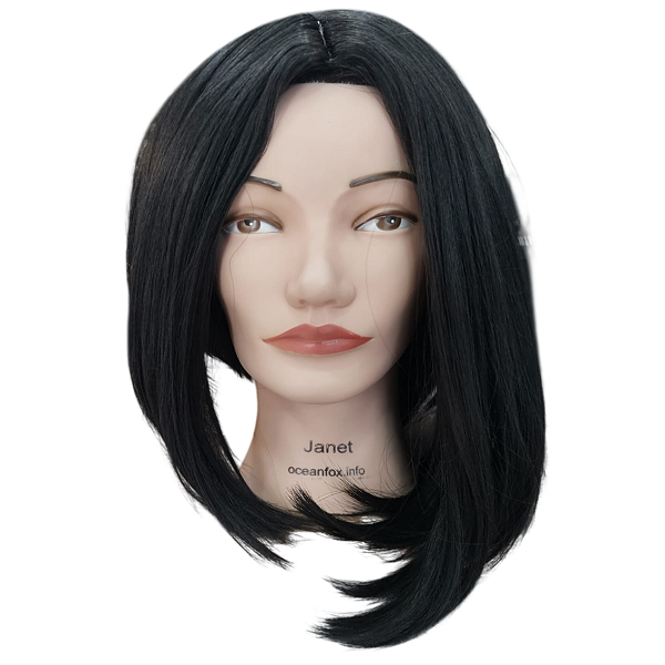 Peruca Chanel Bico Longo Fibra Orgânica Preto