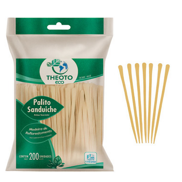 200 Palito Espeto Picks Sanduiche Petisco