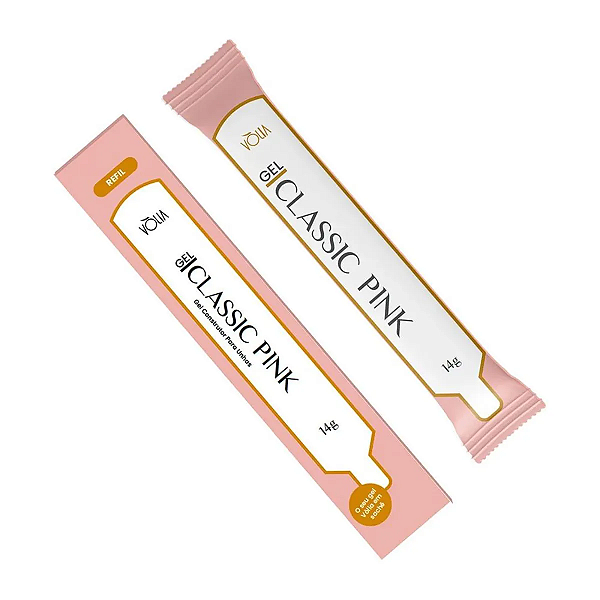 Refil Sache Gel Classic Pink HARD Bisnaga Volia 14g