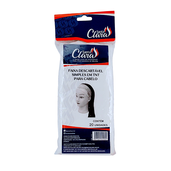 Faixa Descartável Simples TNT Cabelo Santa Clara