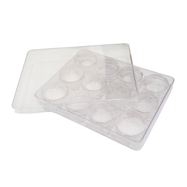 Pote Organizador de Strass Transparente 12uni