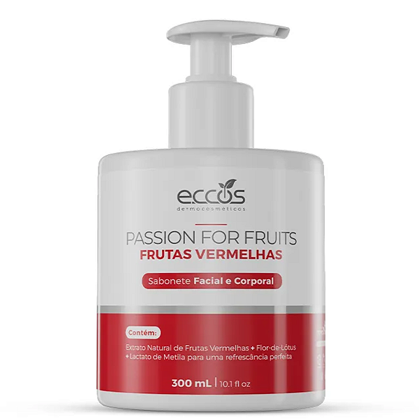 Sabonete Líquido Frutas Vermelhas 300ml Eccos Cosméticos