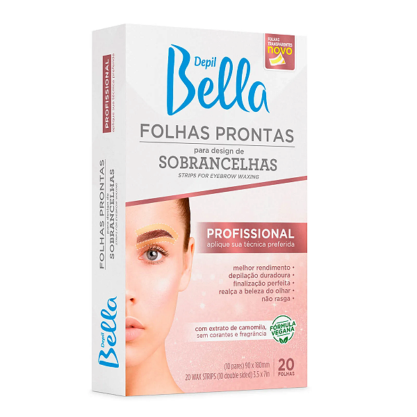 Folhas Prontas Depil Bella Design Sobrancelhas 20un