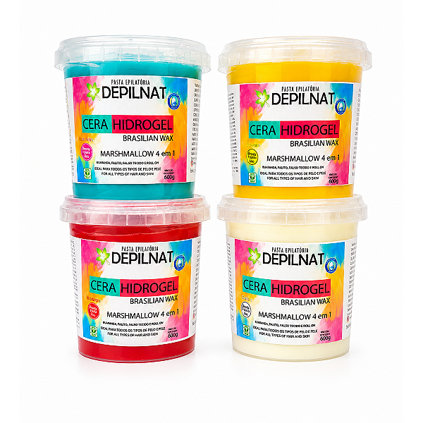 Cera Depilatória Hidrogel Marshmellow 600g Depilnat