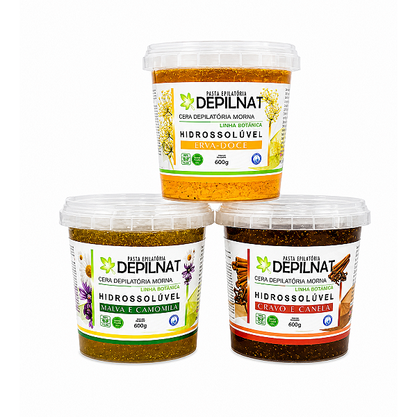 Cera Hidrossolúvel Erva-Doce Linha Botânica 600g Depilnat