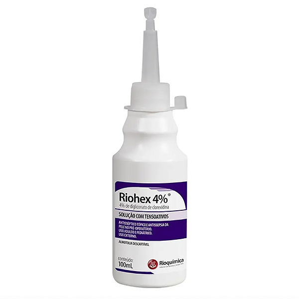 Riohex 4% Clorexidina Com Tensoativo 100ml Rioquimica
