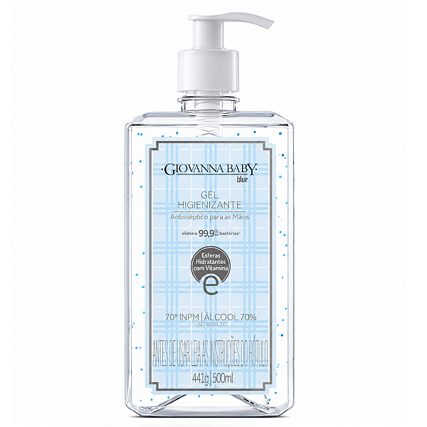 Gel Higienizante Antisséptico Mãos Giovanna Baby Blue 500ml
