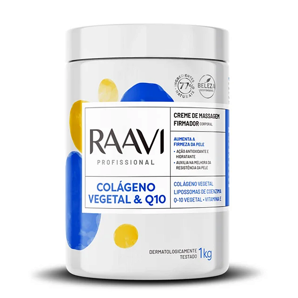 Creme Firmador Corporal Colágeno Vegetal & Q10 1kg Raavi Val 12/26