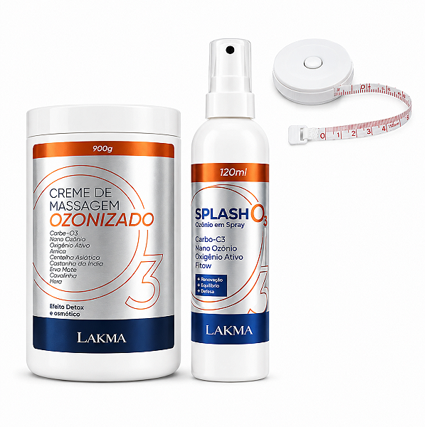 Kit Ozonizado Redução Celulite Gordura Lakma Brinde Fita Métrica