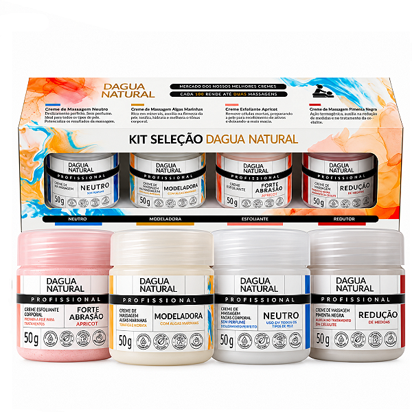 Kit Seleção Dagua Natural 4 Cremes 50g Profissional