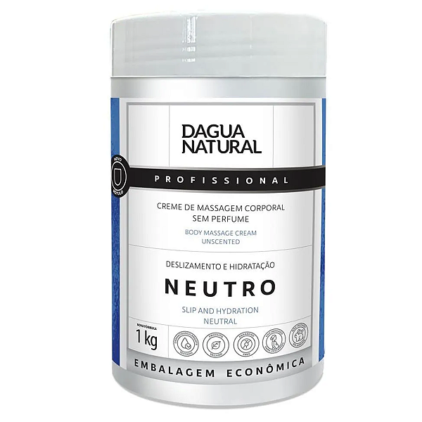 Creme Neutro De Massagem D'Agua Natural 1kg