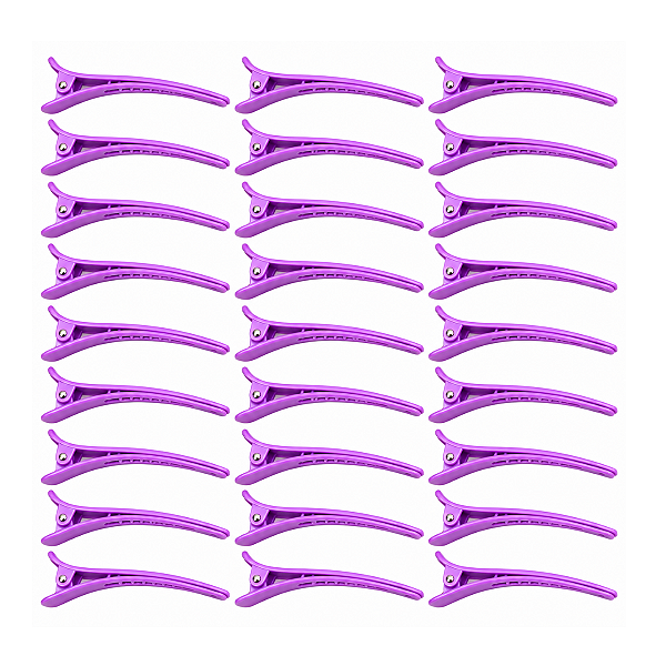 Presilhas Jacaré Cabelo Roxo 24 Unidades