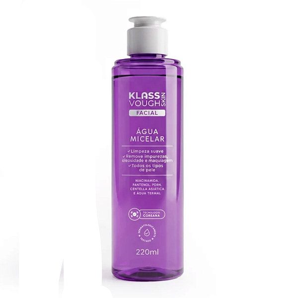 Água Micelar Facial Suave PDRN 220ml Klass Vough Skin