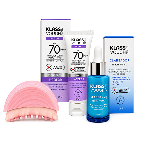 Kit Sérum Clareador Protetor Solar FPS70 Klass Vough Brinde Escova