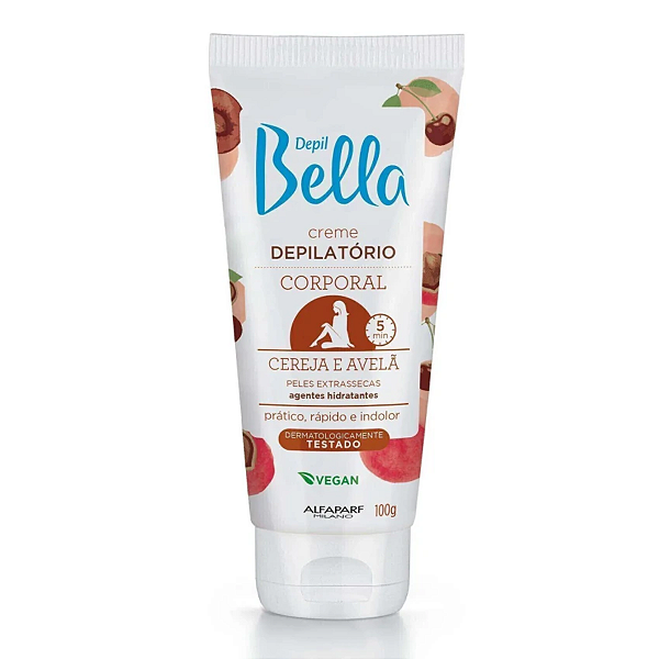 Creme Depilatório Corporal Cereja e Avelã 100g Raavi
