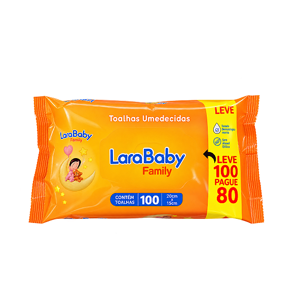 Toalhas Umedecidas 100uni Lara Baby