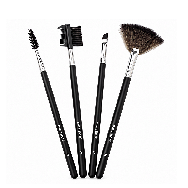 Kit 4 Pincéis para Maquiagem Macrilan