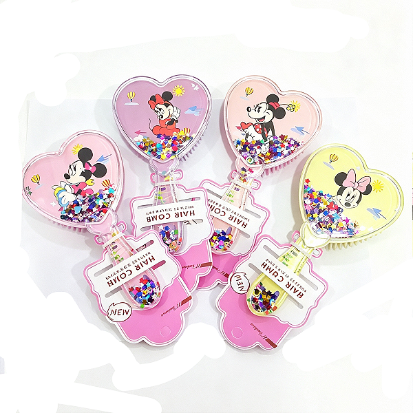 Escova Cabelo Minnie Mouse Coração infantil