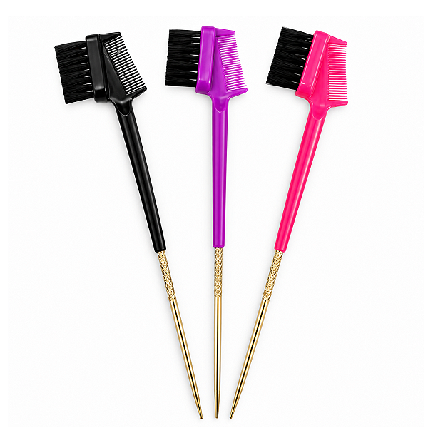 Pente Escova Baby Hair 3 Em 1 Cabo De Metal Unidade