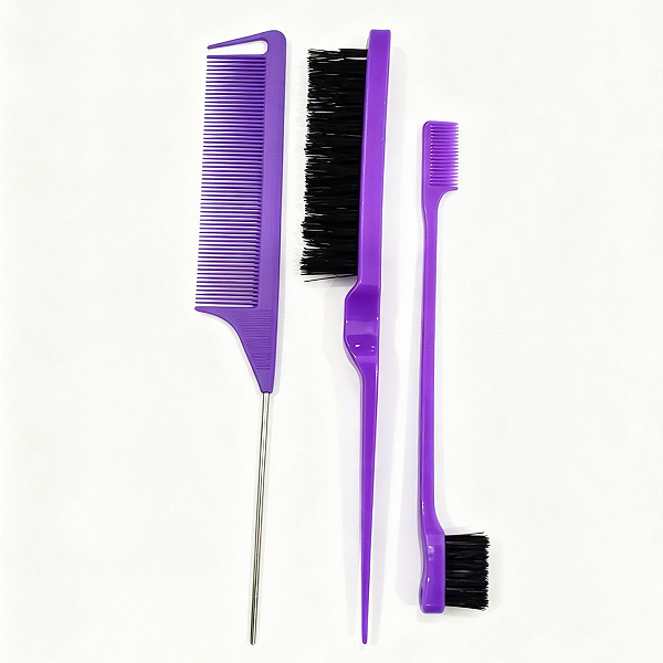 Kit 3 Escovas Cabelo Baby Hair