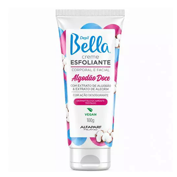 Creme Esfoliante Corpo E Face Algodão Doce Depil Bella 100g
