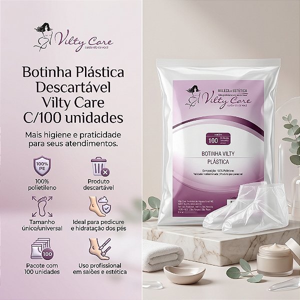 BOTINHA DESCARTÁVEL VILTY CARE C/100