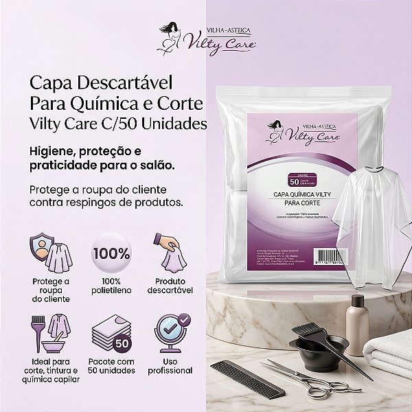 CAPA QUÍMICA DESCARTAVEL VILTY CARE C/50