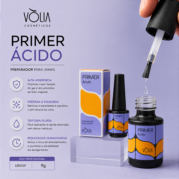 PRIMER ÁCIDO VÒLIA 9G – PREPARADOR DE ALTA ADERÊNCIA PARA ALONGAMENTOS