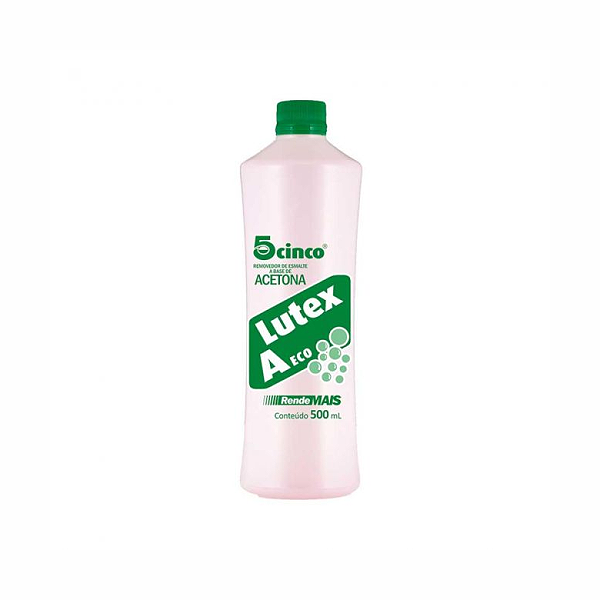 REMOVEDOR DE ESMALTE LUTEX A ECO COM ACETONA 500ML CINCO