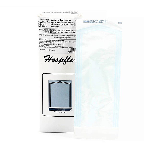 EMBALAGEM AUTOCLAVE 09x26 C/200 HOSPFLEX