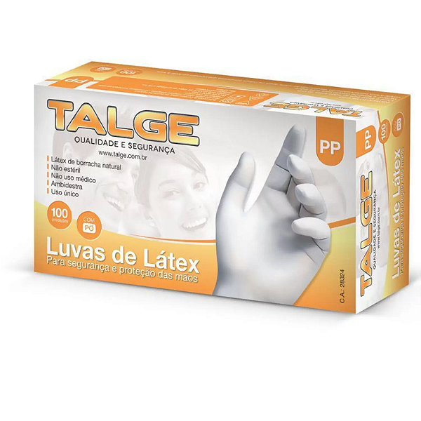 LUVA LÁTEX PARA PROCEDIMENTOS DESCARTÁVEL C/100 BRANCA