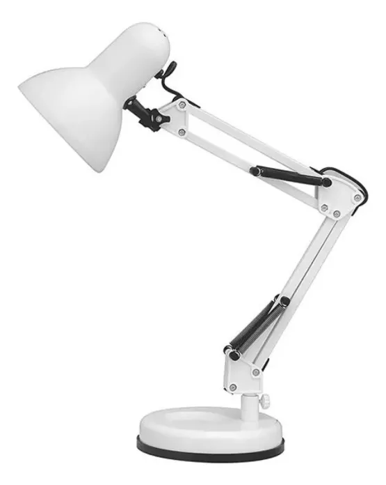 LUMINARIA DE MESA ARTICULADA ABAJUR TIPO PIXAR C/ BASE E GARRA