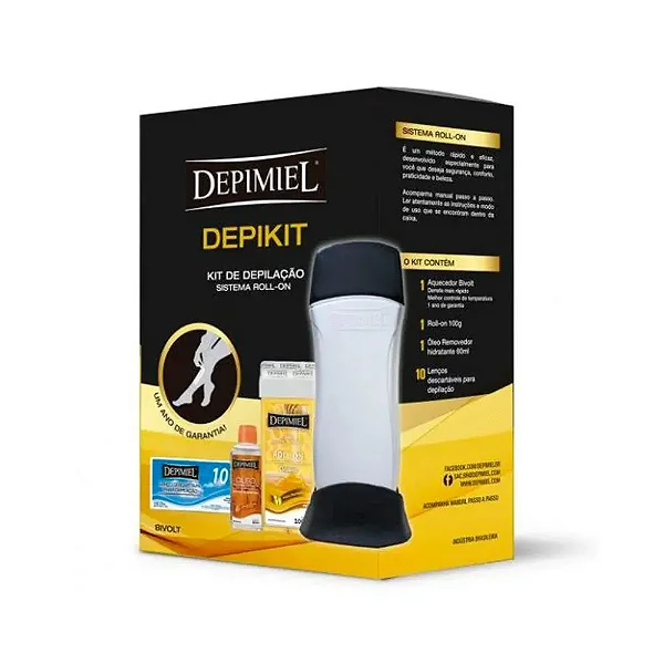 APARELHO DEPILATÓRIO DEPIMIEL KIT BIVOLT CABO MÓVEL 2 PINOS 1747