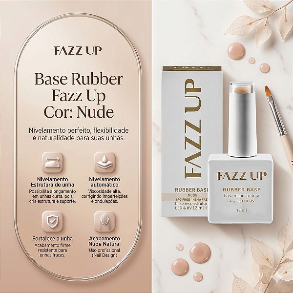 BASE RUBBER RECONSTRUTORA NUDE FAZZ UP 12ML