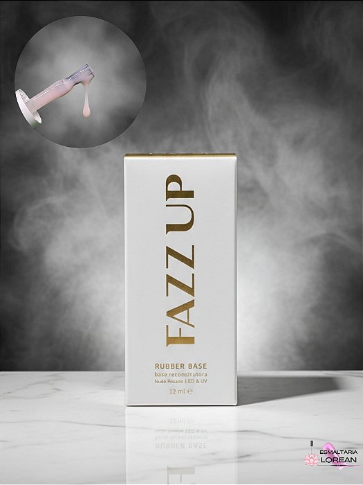 BASE RUBBER RECONSTRUTORA NUDE ROSADO FAZZ UP 12ML