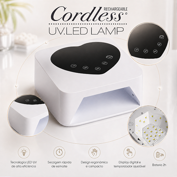 CABINE UV/LED PROFISSIONAL CORDLESS X20 72W SEM FIO