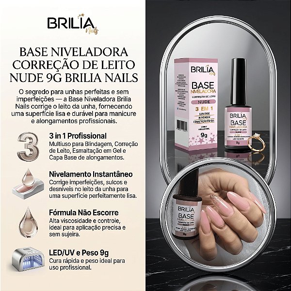 BASE NIVELADORA NUDE 9G BRILIA NAILS