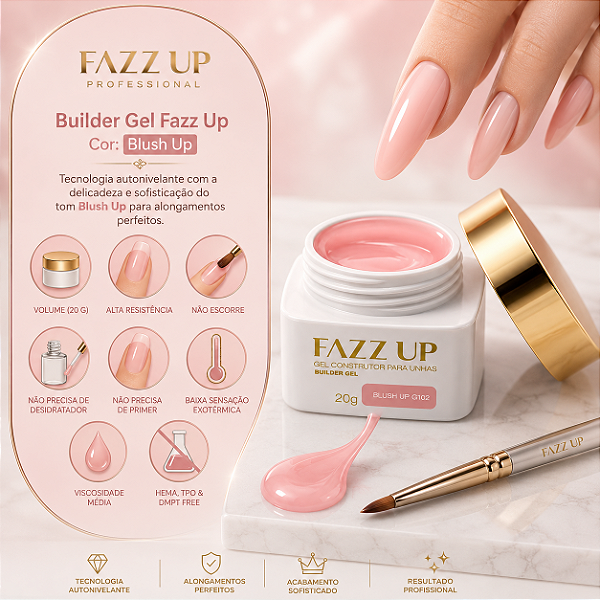 BUILDER GEL FAZZ UP PROFISSIONAL BLUSH UP – GEL CONSTRUTOR CONTROL 20G
