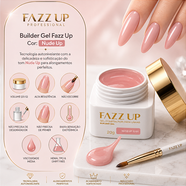 GEL FAZZ UP PROFISSIONAL NUDE UP – GEL CONSTRUTOR CONTROL 20G