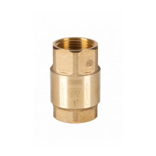 Válvula de Retenção Femea-Femea, Rosca BSP com Vedação NBR em Latão com Mola Inox de 1.1/2" Genebre