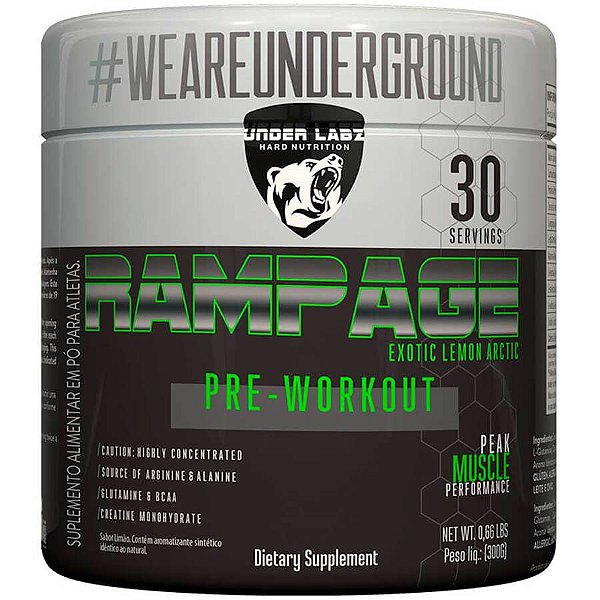 RAMPAGE PRÉ-TREINO 300G- UNDER LABZ