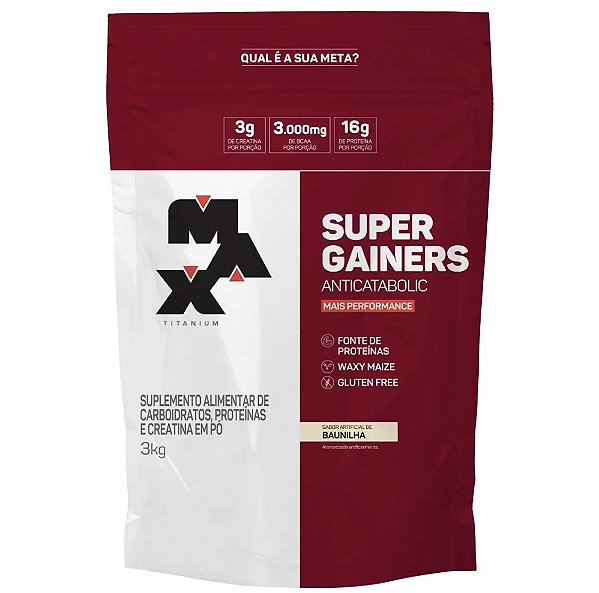 HIPERCALÓRICO SUPER GAINERS 3KG - MAX TITANIUM