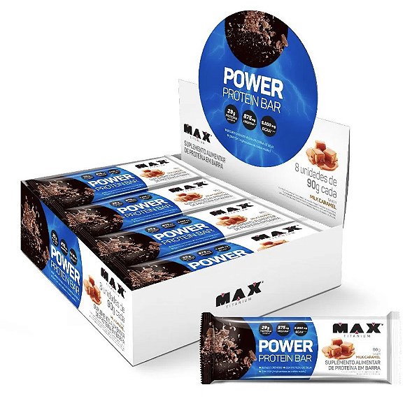 POWER PROTEIN BAR CX 8UNID 90G - MAX TITANIUM