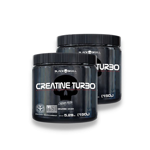 COMBO 2 POTES CREATINA TURBO 150GR - BLACK SKULL