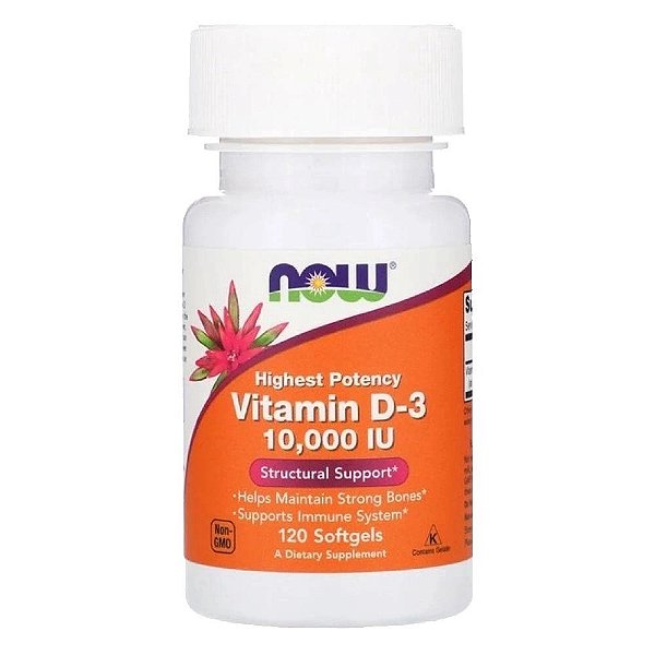 VITAMINA D 10.000 UI 120 CAPS - NOW SPORTS
