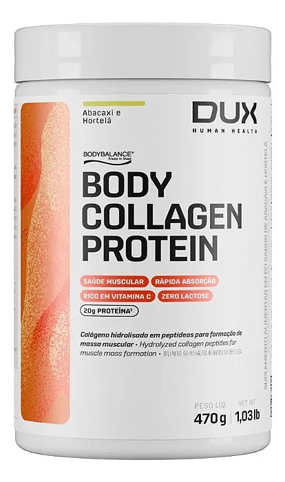 BODY COLLAGEN PROTEIN ABACAXI COM HORTELÃ DUX