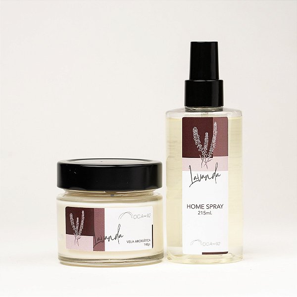 Kit Vela e Home Spray Lavanda OCA92
