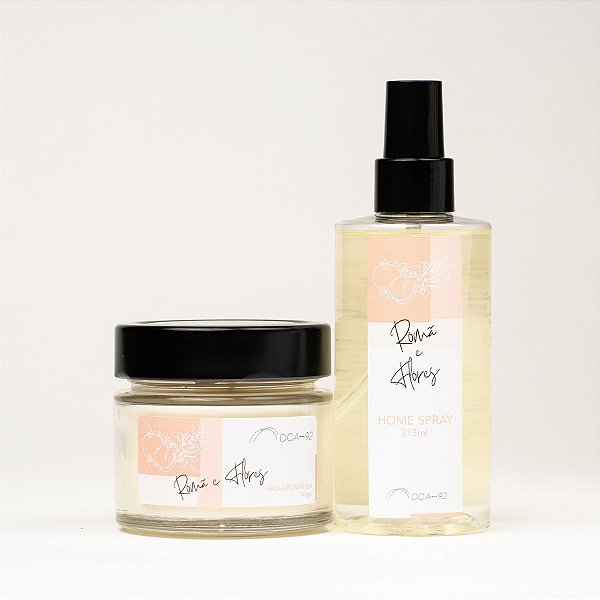 Kit Vela e Home Spray Romã & Flores OCA92